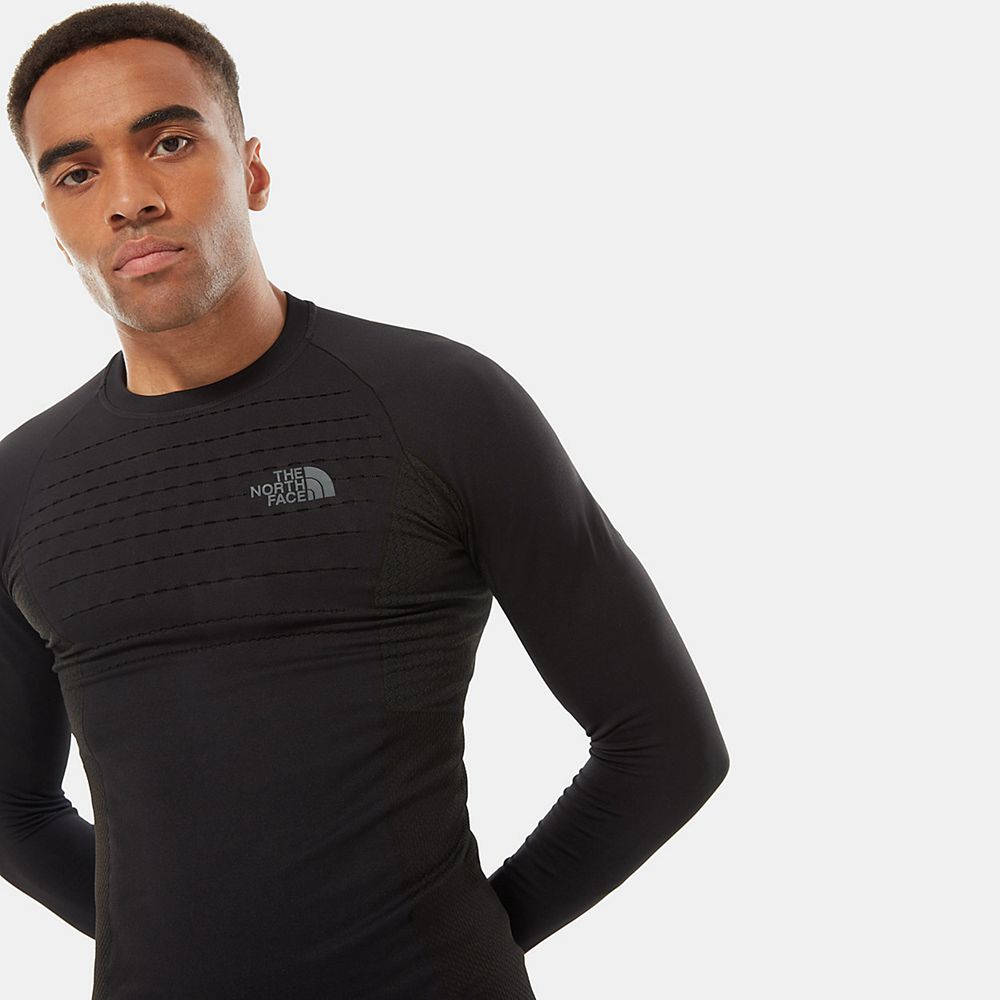 The North Face Long Sleeve Mens Australia - The North Face Sport Black / Grey Skiing And Snowboardin